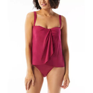 Coco Reef Womens Contours Clarity Bra Sized 14/38C Bandeau Tankini Top Fuschia